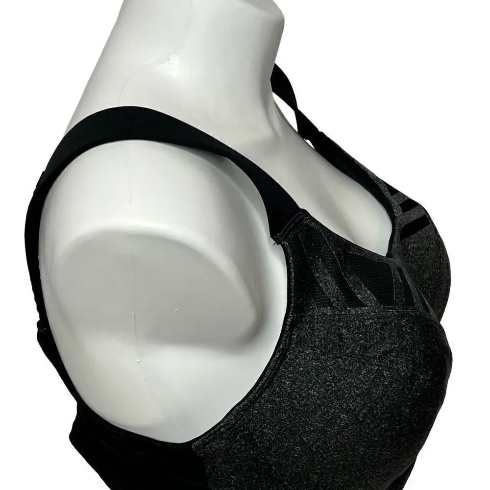 Livi active max support underwire gray high impact sports bra size 44DD